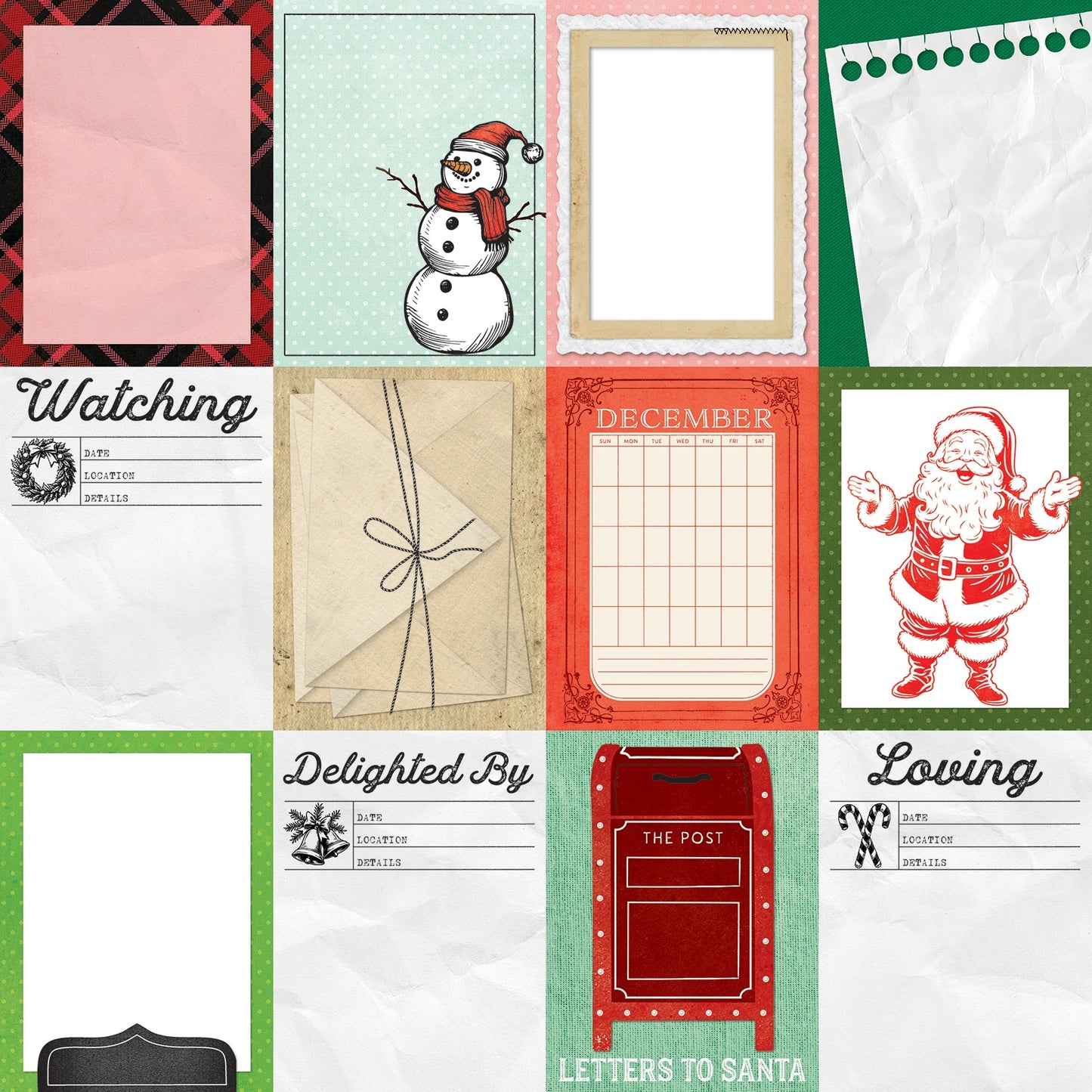 49 and Market - Mistletoe and Memories Collection - 12 x 12 Double-Sided Paper - Starter Paper 1