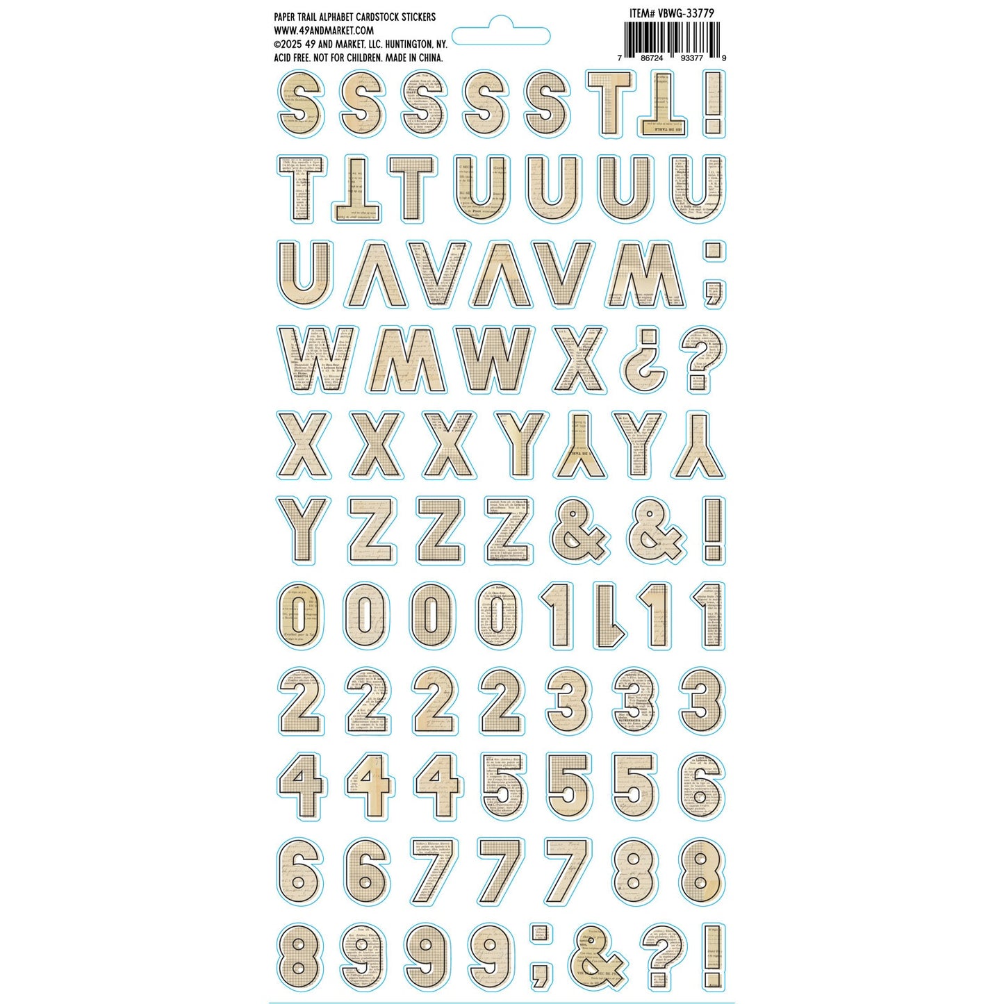 49 and Market - Cardstock Stickers - Vickie Boutin Paper Trail