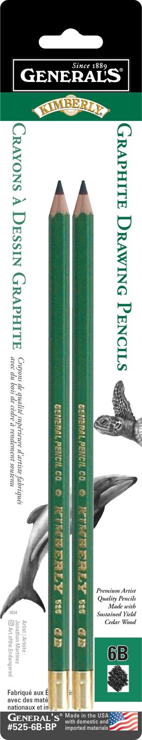 Kimberly Graphite Pencils 6B- 2/pkg