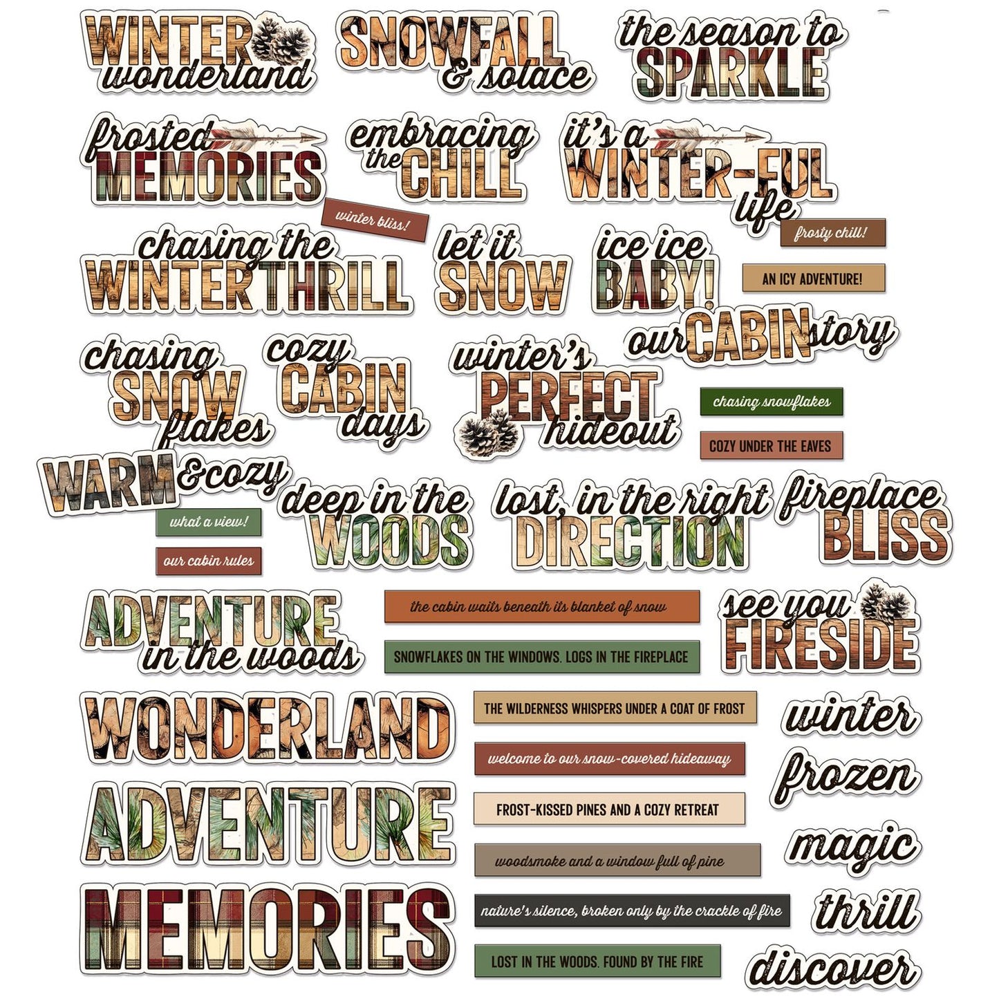 49 and Market - Timber & Tweed Collection - Chipboard Sentiments
