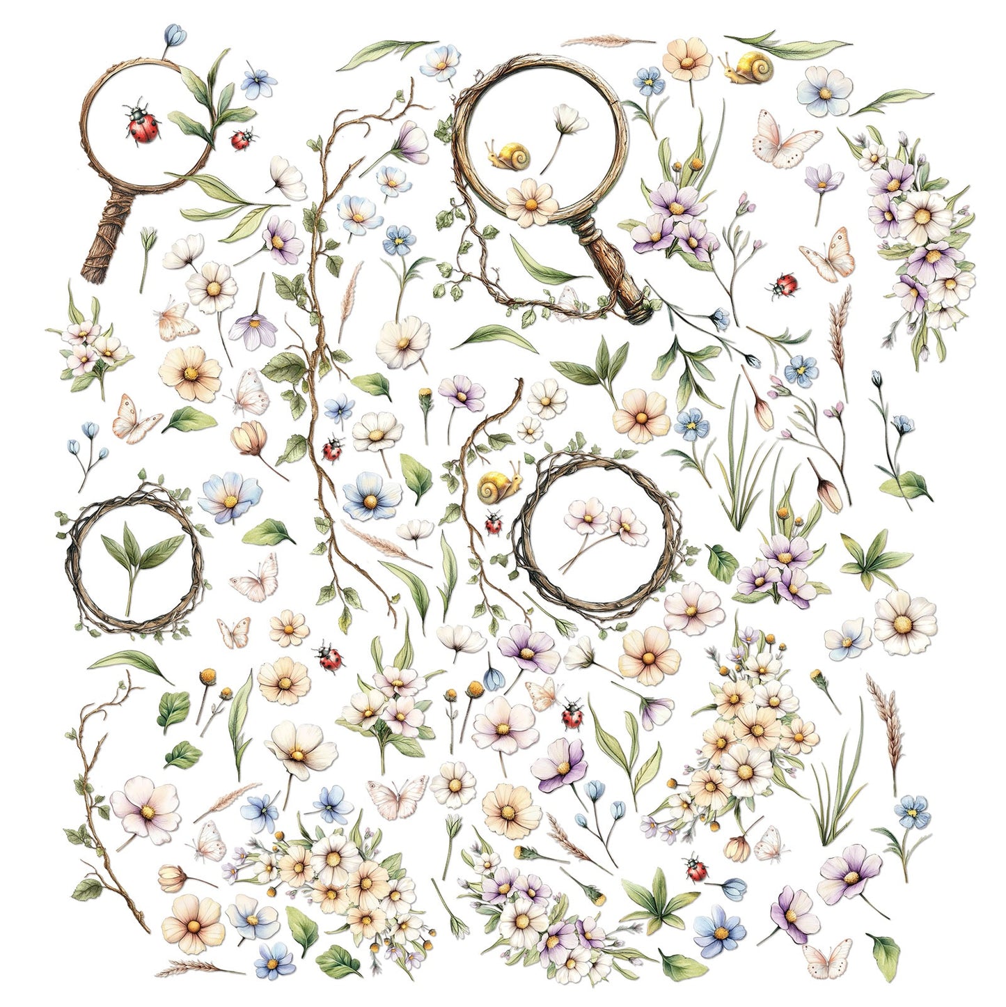 49 and Market - The Looking Glass Collection - Laser Cut Wildflowers