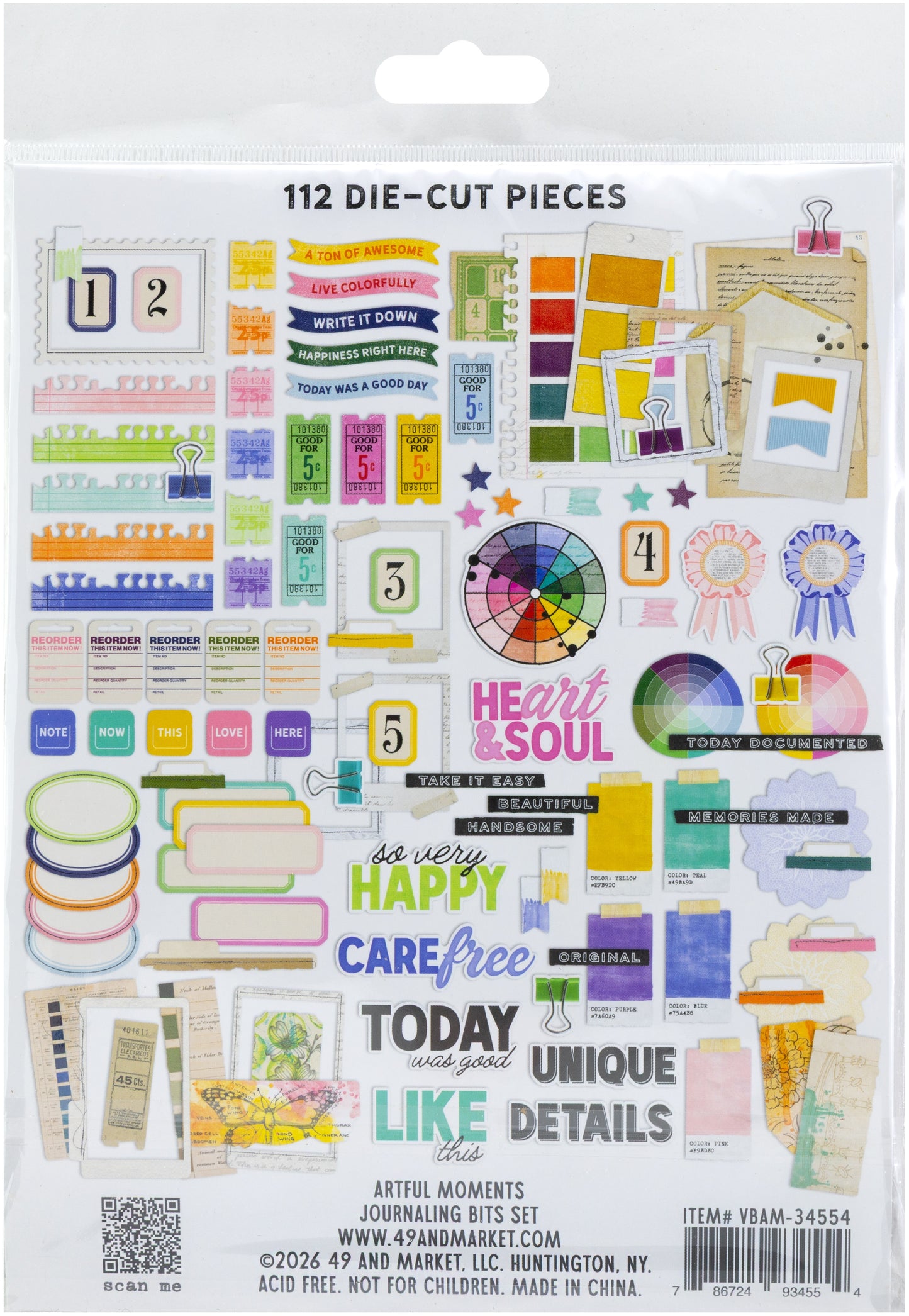 49 And Market - Vicki Boutin - Artful Moments Collection - Ephemera - Journaling Bits