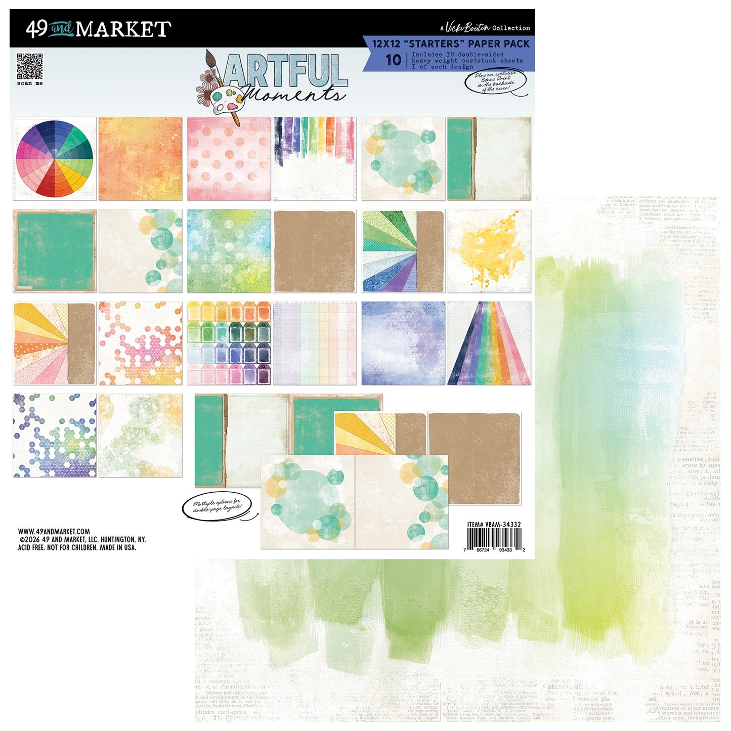 49 And Market - Vicki Boutin - Artful Moments Collection -12 x 12 Collection Pack