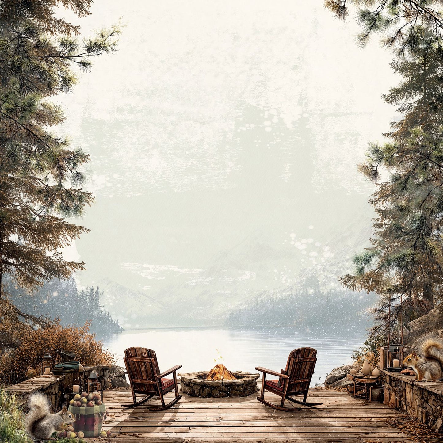 49 and Market - Timber And Tweed Collection - 12 x 12 Double Sided Paper - Scenic View