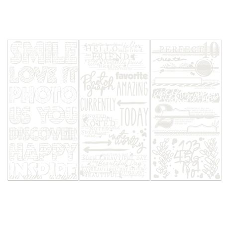 49 and Market - Vicki Boutin - Irresistible Collection - Artful Words Rub-On Transfers