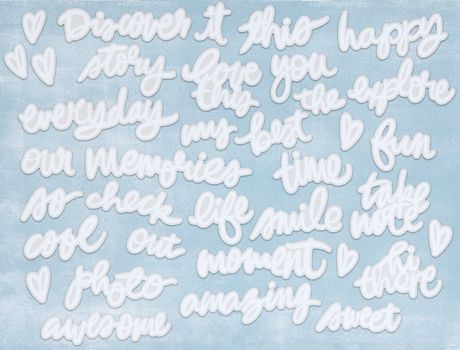 49 and Market - Vicki Boutin - Irresistible Collection - Chipboard Words Set