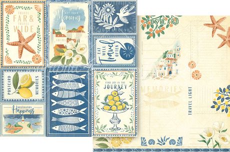 Graphic 45 - Scenic Route Collection - 12 x 12 Double Sided Paper - Journaling