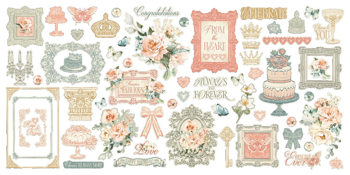 Graphic 45 - Always & Forever Collection - Ephemera Set