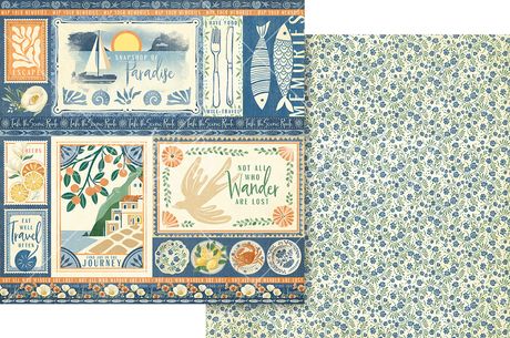 Graphic 45 - Scenic Route Collection - 12 x 12 Double Sided Paper - Snapshot Of Paradise