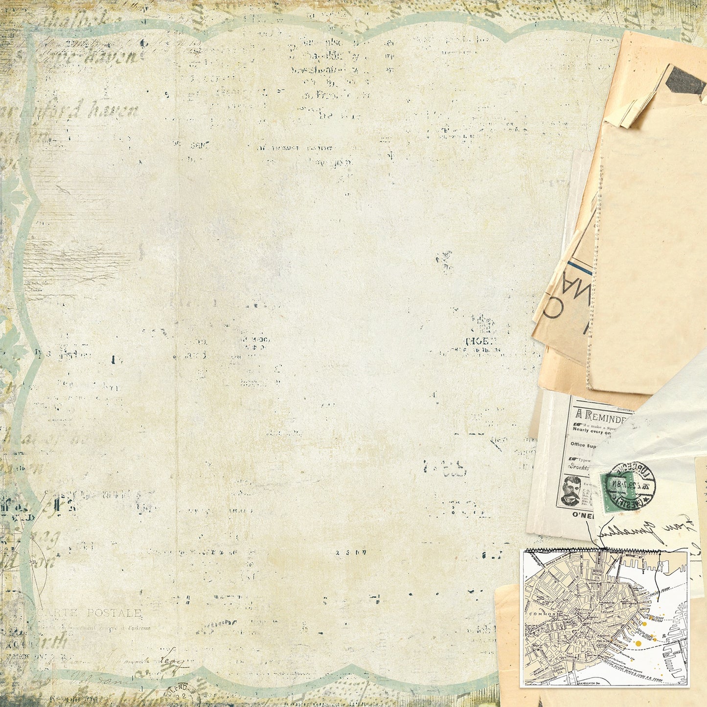 49 And Market - Travel Diaries Collection - 12 x 12 Double Sided Paper - Documented