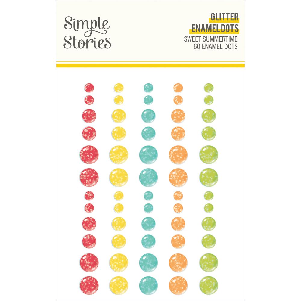 Simple Stories - Sweet Summertime Collection - Enamel Glitter Dots