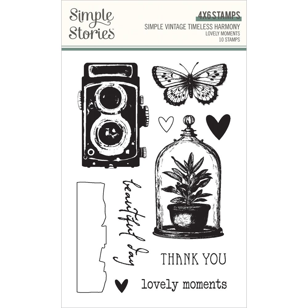 Simple Stories - Simple Vintage Timeless Harmony Collection - Clear Photopolymer Stamps