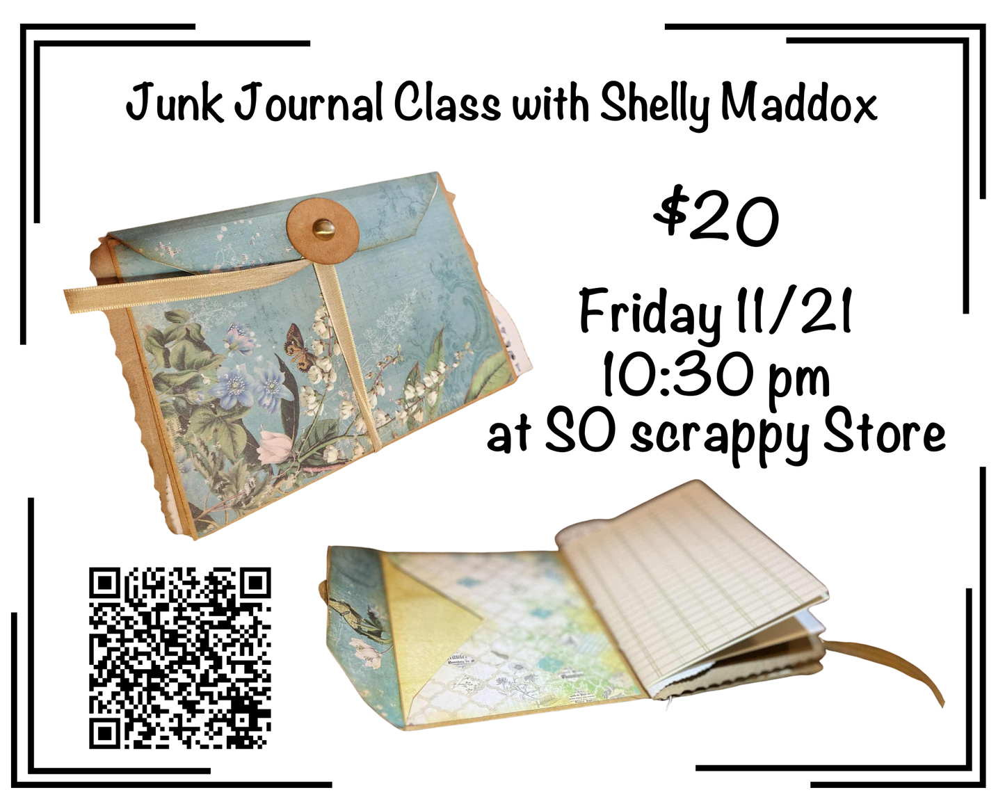 Junk Journal Class with Shelly Maddox - November Retreat Class