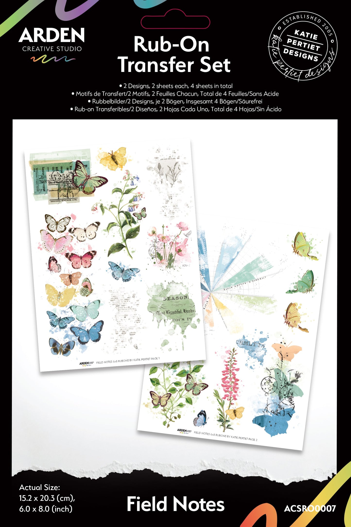 Arden Creative Studio - 6 x 8 Rub On Transfer Set