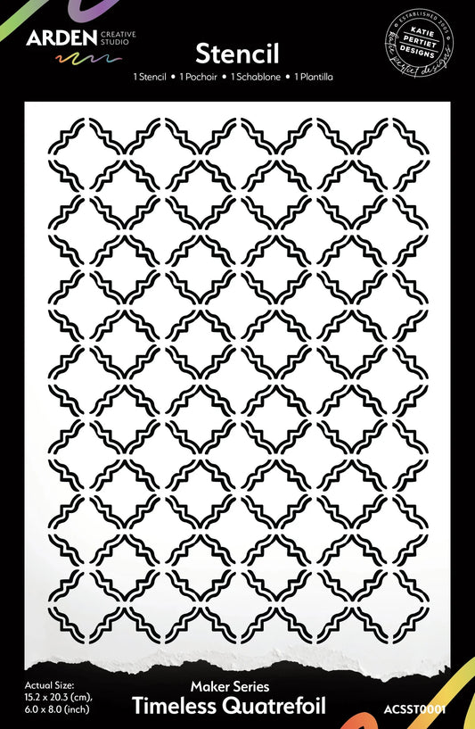 Arden Creative Studio Maker Series - Timeless Quatrefoil Stencil by Katie Pertiet