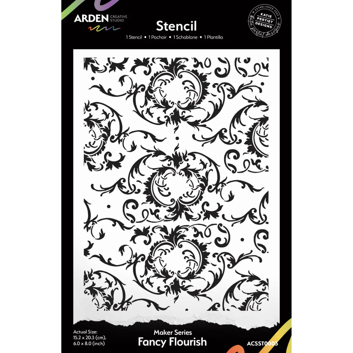 Arden Creative Studio Katie Pertiet Vintage Maker Series Stencil Flourish