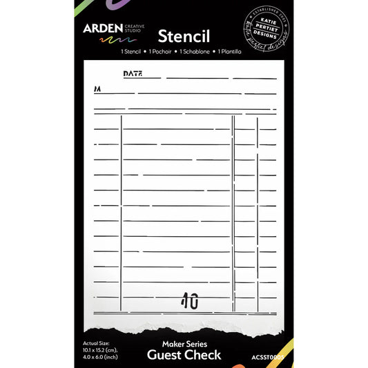 Arden Creative Studio - Katie Pertiet Vintage Maker Series Stencil  - Guest Check