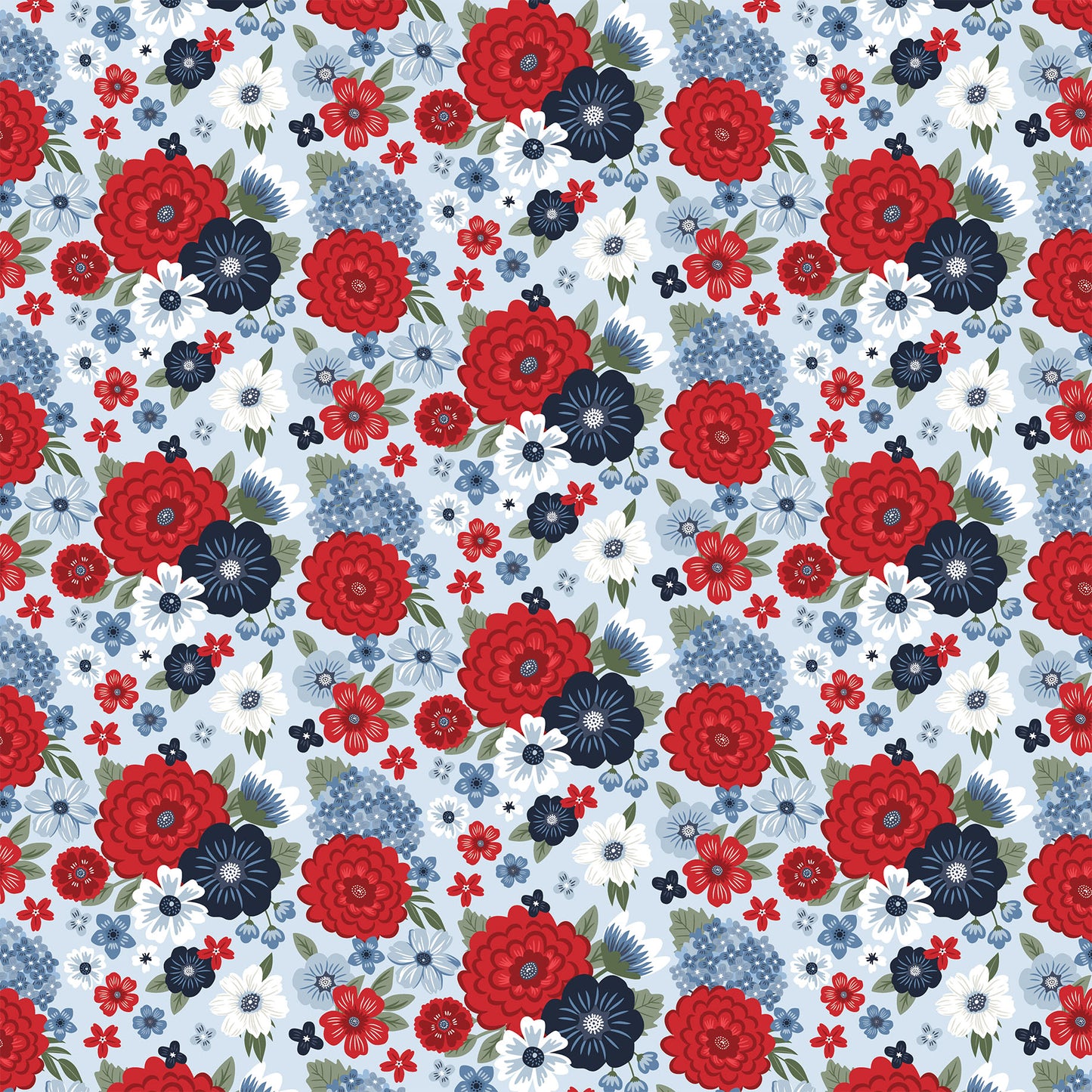 Echo Park - All American Collection - 12 x 12 Double Sided Paper - The Fourth Floral