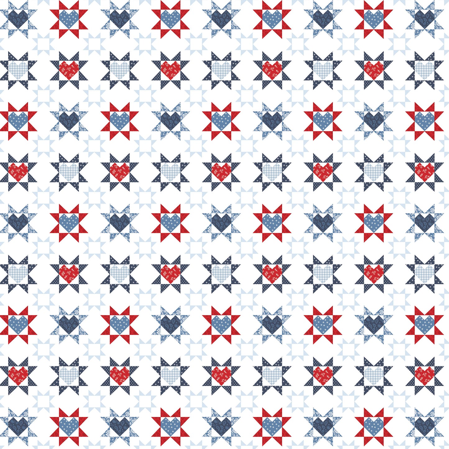 Echo Park - All American Collection - 12 x 12 Double Sided Paper - Patriotic Patchwork