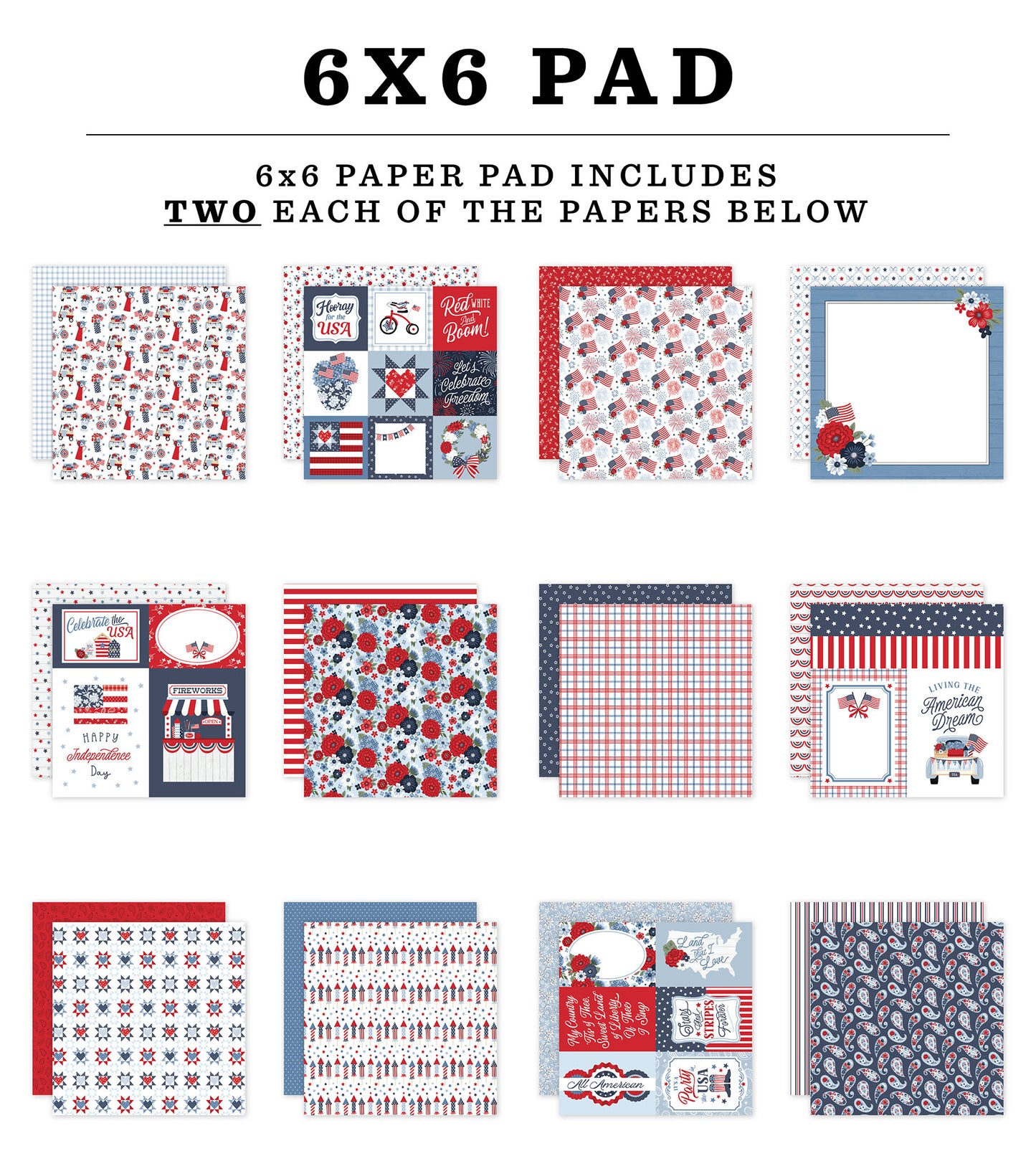 Echo Park - All American Collection - 6 x 6 Paper Pad