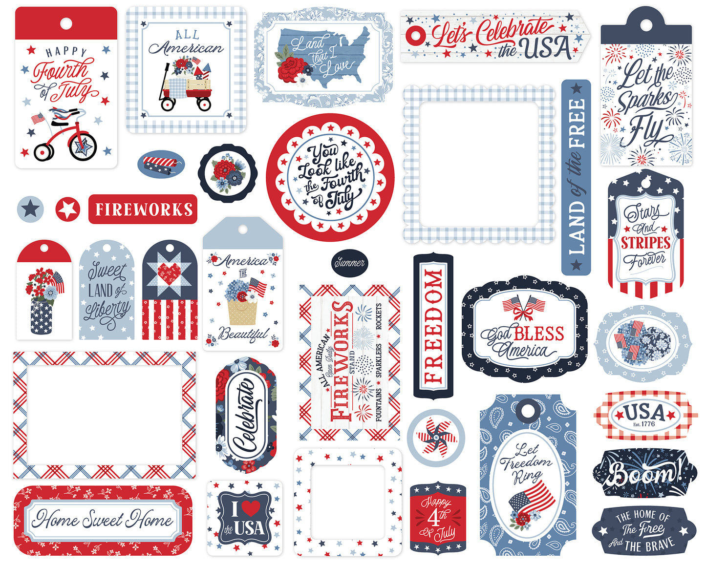 Echo Park - All American Collection - Frames And Tags
