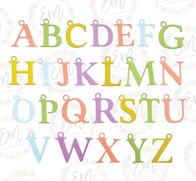 Emily Moore Designs - Simply Charming Collection - Dies - Alphabet