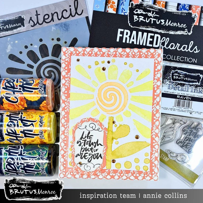 Brutus Monroe - Rooted In Kindness Collection - Stencils - A2 - Sunny Spiral