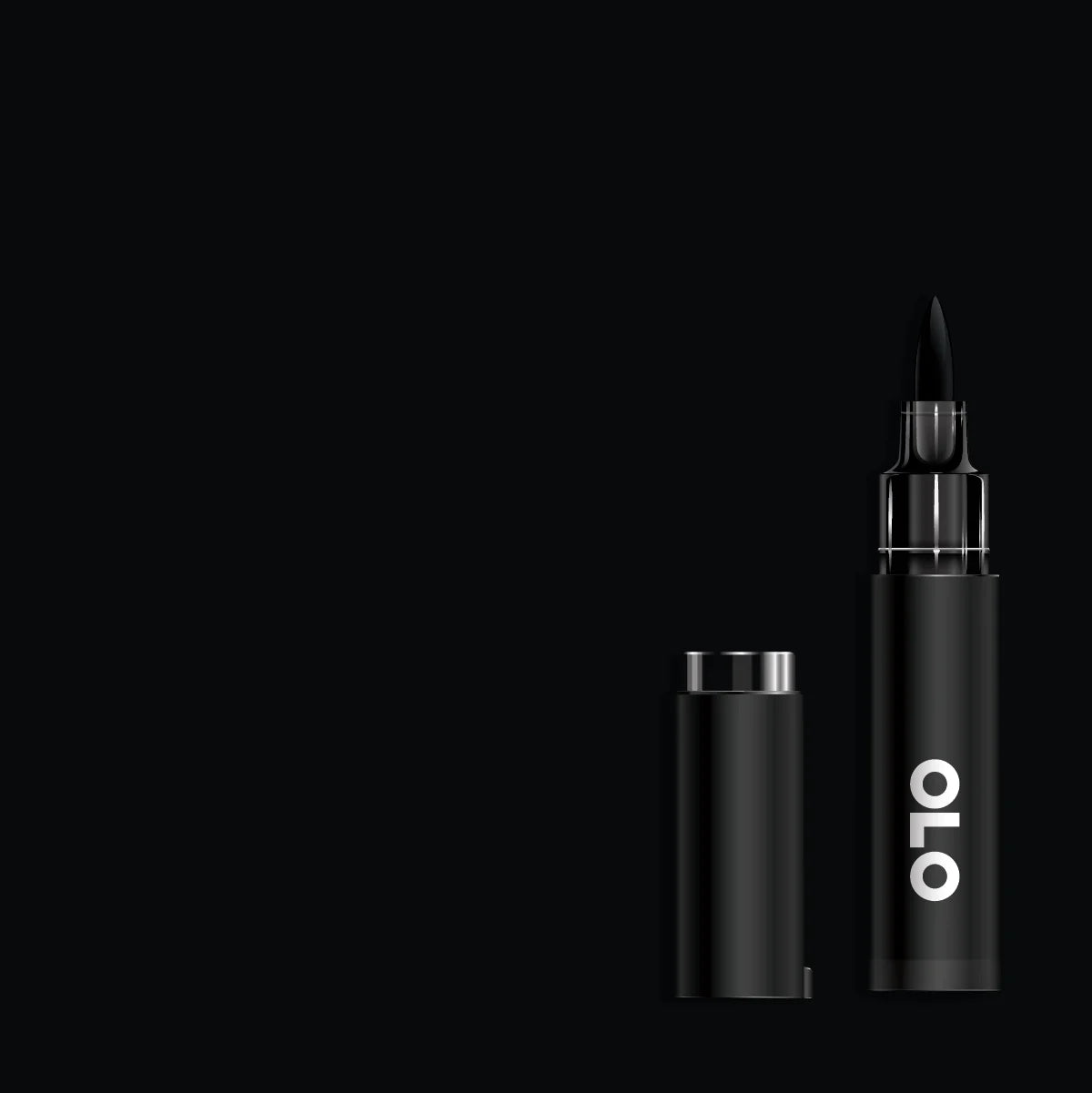 OLO MARKER - Brush - K - Clear Black