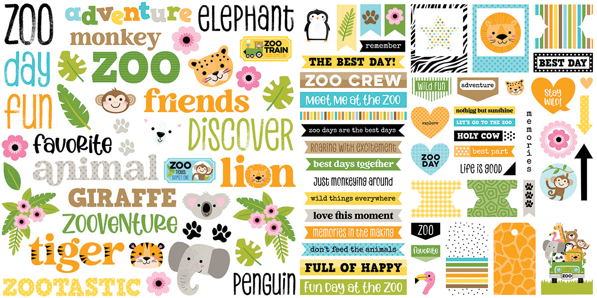 Bella Blvd - Zoo Day Collection - Ephemera - Words