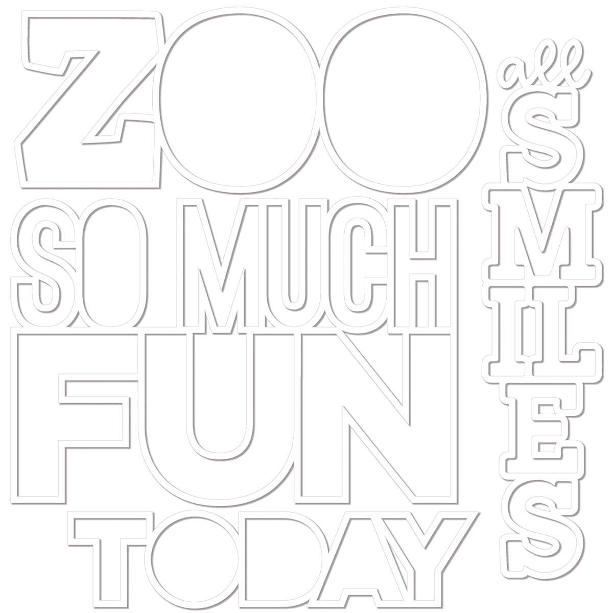 Bella Blvd - Zoo Day Collection - Cut Outs - So Much Fun