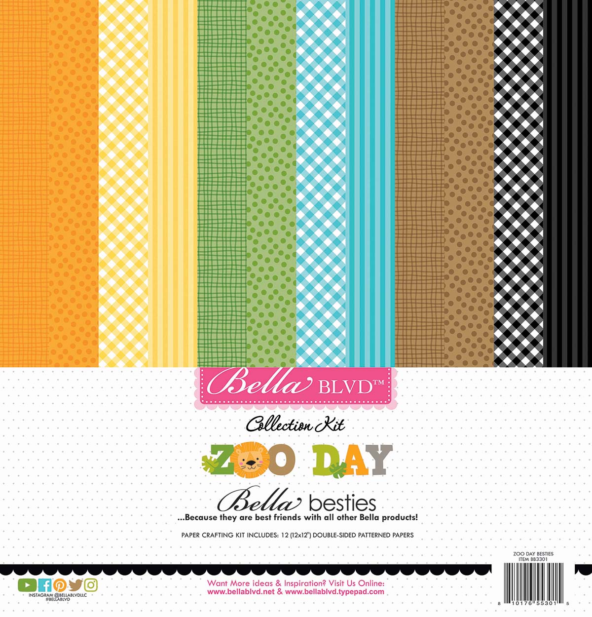 Bella Blvd - Zoo Day Collection - 12 x 12 Collection Kit - Bella Besties