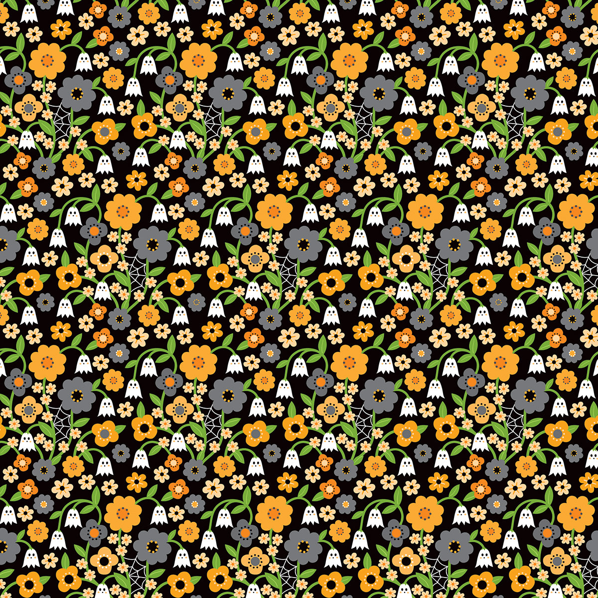 Bella Blvd - Boo To You Collection - 12 x 12 Double-Sided Paper - Ghostly Garden