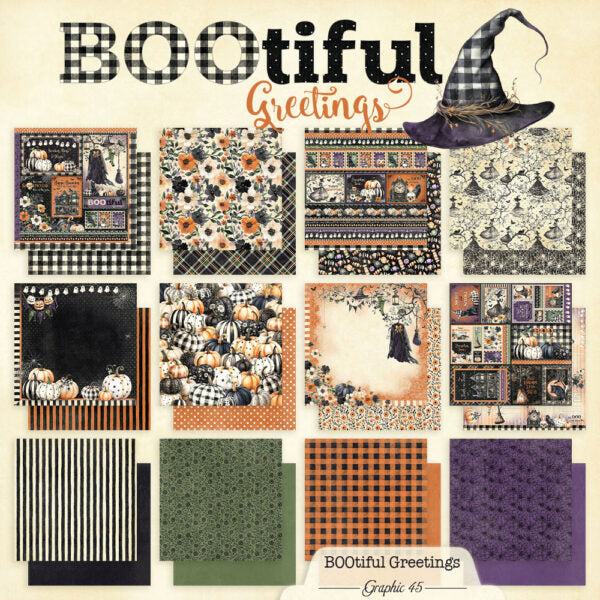 Graphic 45 - BOOtiful Greetings Collection - 12 x 12 Collection Pack