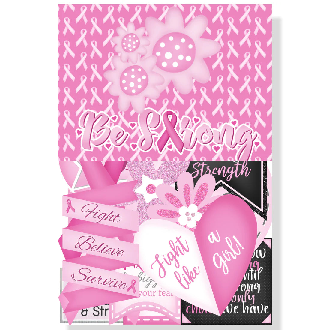 Be Strong Collection Laser Cut Ephemera Embellishments by SSC Designs