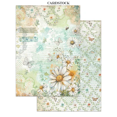 Stamperia - Daisy Art Collection - Junk Journal - Stickers, Cut-Outs, and Backgrounds