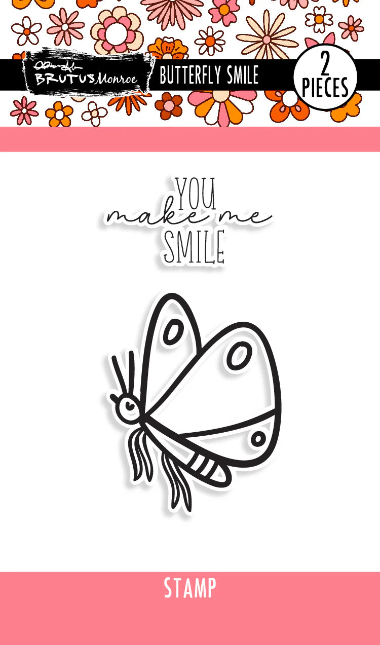 Brutus Monroe - Clear Photopolymer Stamps - Butterfly Smile