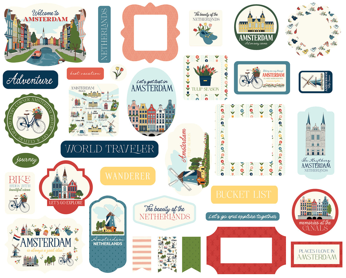 Carta Bella Paper - Amsterdam Collection - Ephemera
