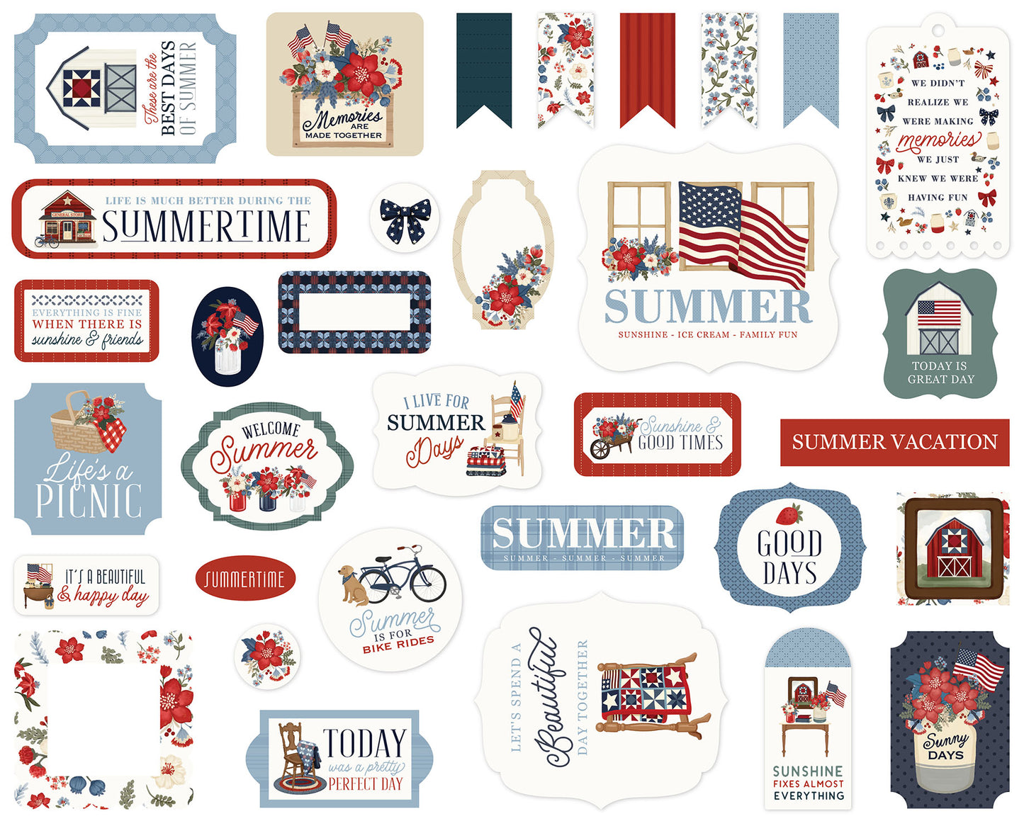 Carta Bella - Americana Summer Collection - Ephemera