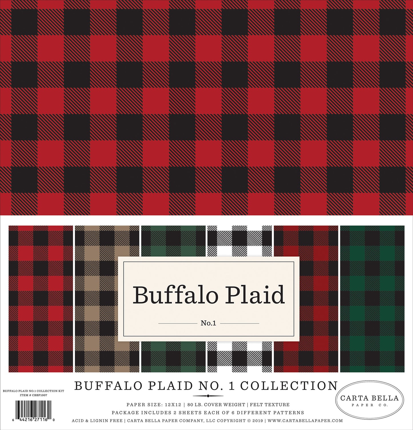 Carta Bella Paper - Buffalo Plaid No. 1 Collection - 12 x 12 Collection Kit