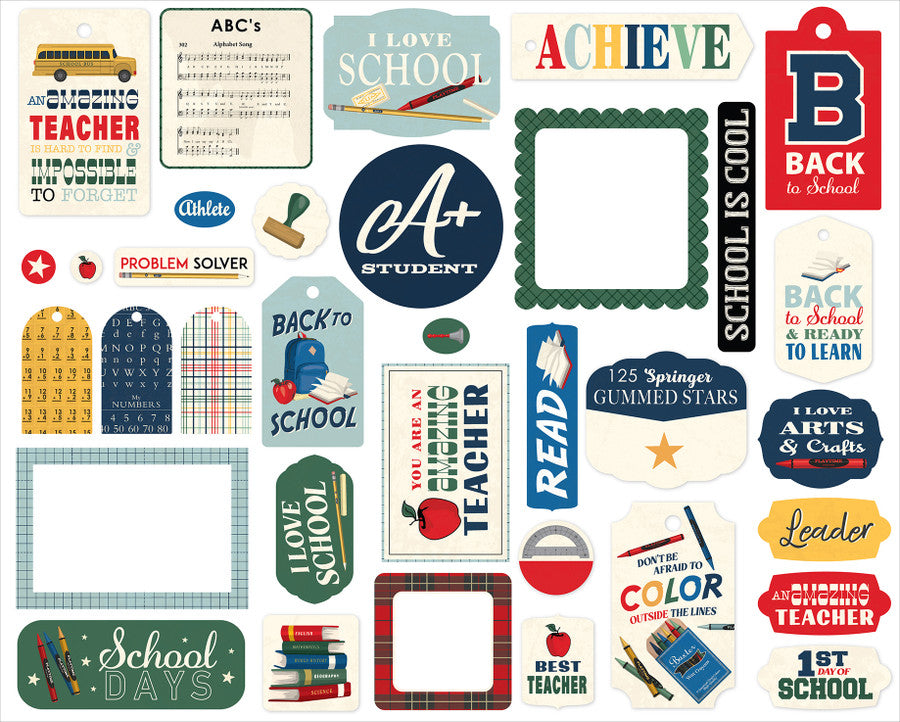 Carta Bella - Back To School Collection - Frames and Tags