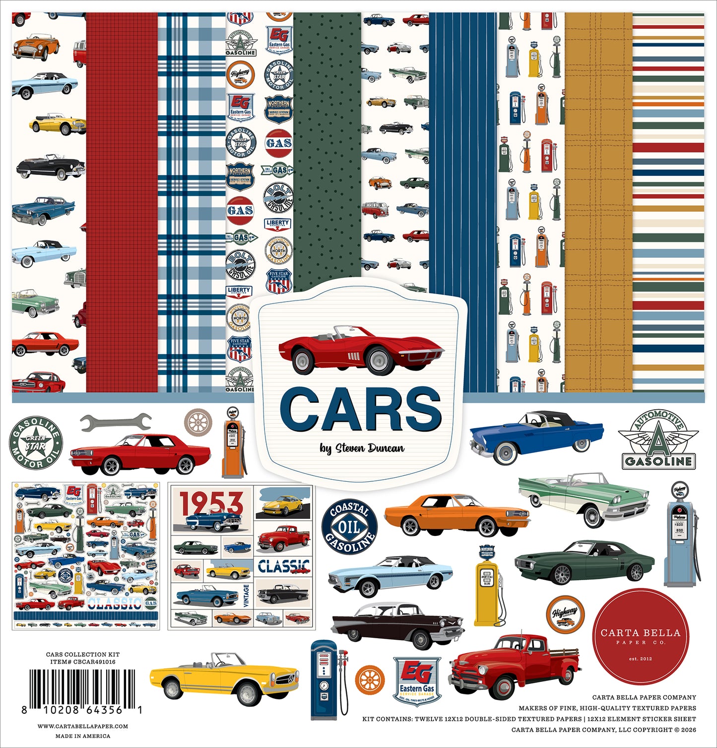Carta Bella - Cars Collection -12 x 12 Collection Kit