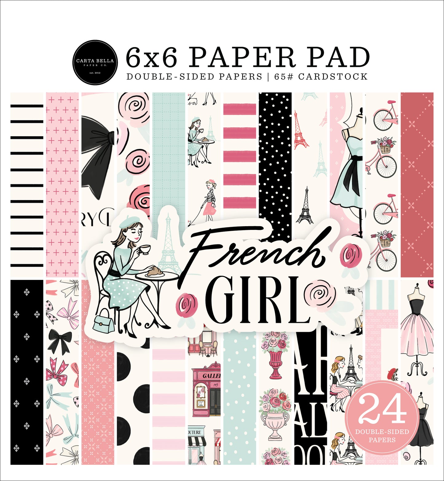 Carta Bella - French Girl Collection - 6 x 6 Paper Pad