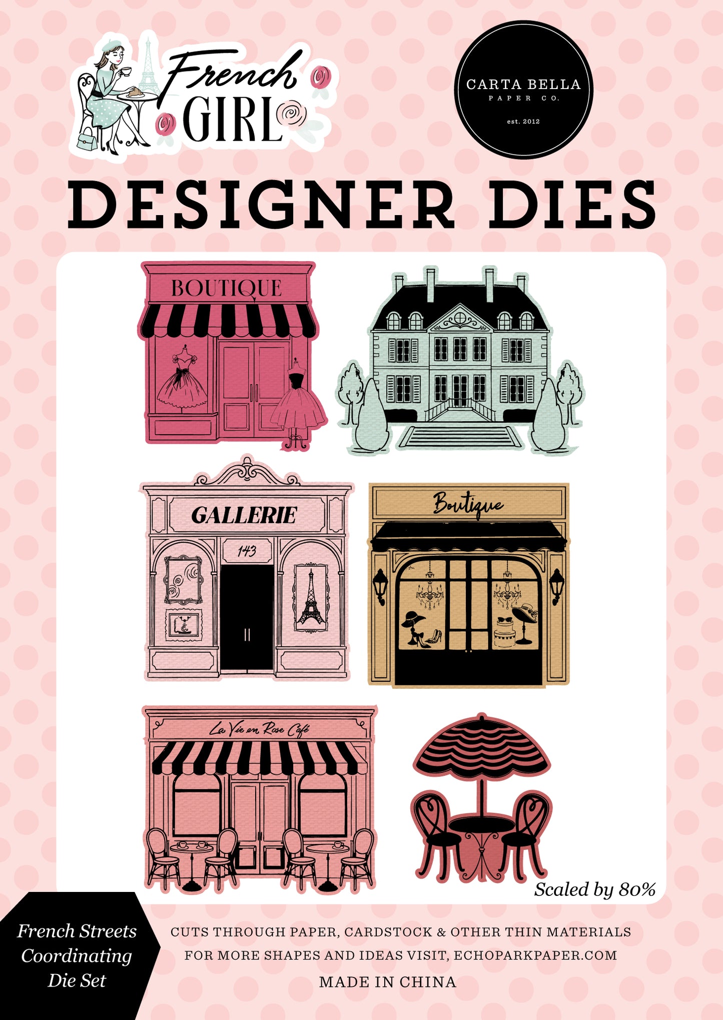 Carta Bella - French Girl Collection - French Streets Coordinating Medium Die Set