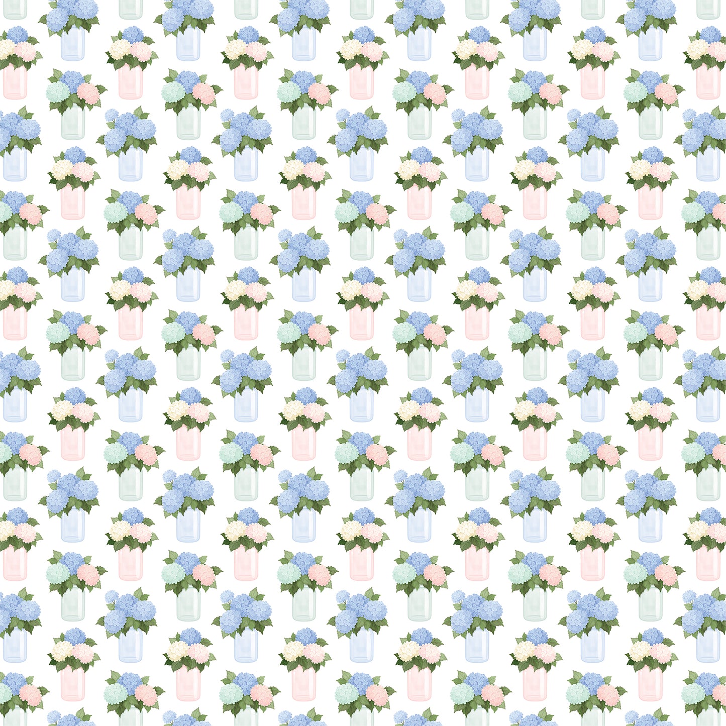 Carta Bella Paper - Flower Shoppe Collection - 12 x 12 Double Sided Paper - Flowers In Vases