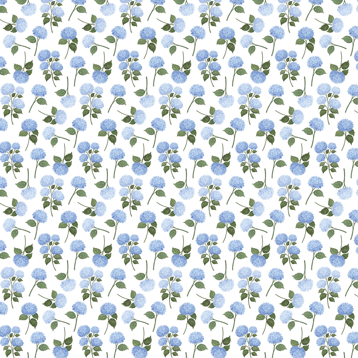 Carta Bella Paper - Flower Shoppe Collection - 12 x 12 Double Sided Paper - Hydrangea Stems