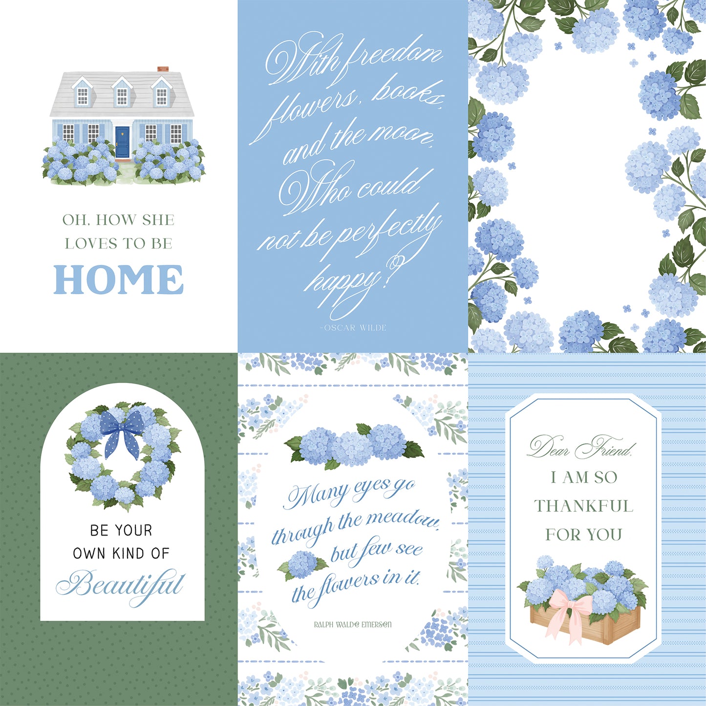 Carta Bella Paper - Flower Shoppe Collection - 12 x 12 Double Sided Paper - 4 x 6 Journaling Cards