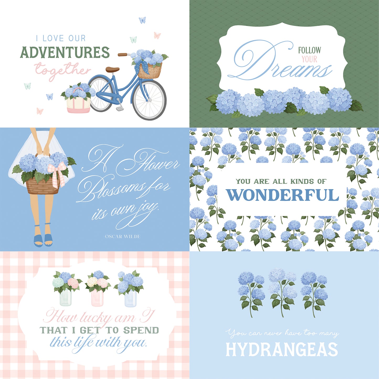 Carta Bella Paper - Flower Shoppe Collection - 12 x 12 Double Sided Paper - 6 x 4 Journaling Cards