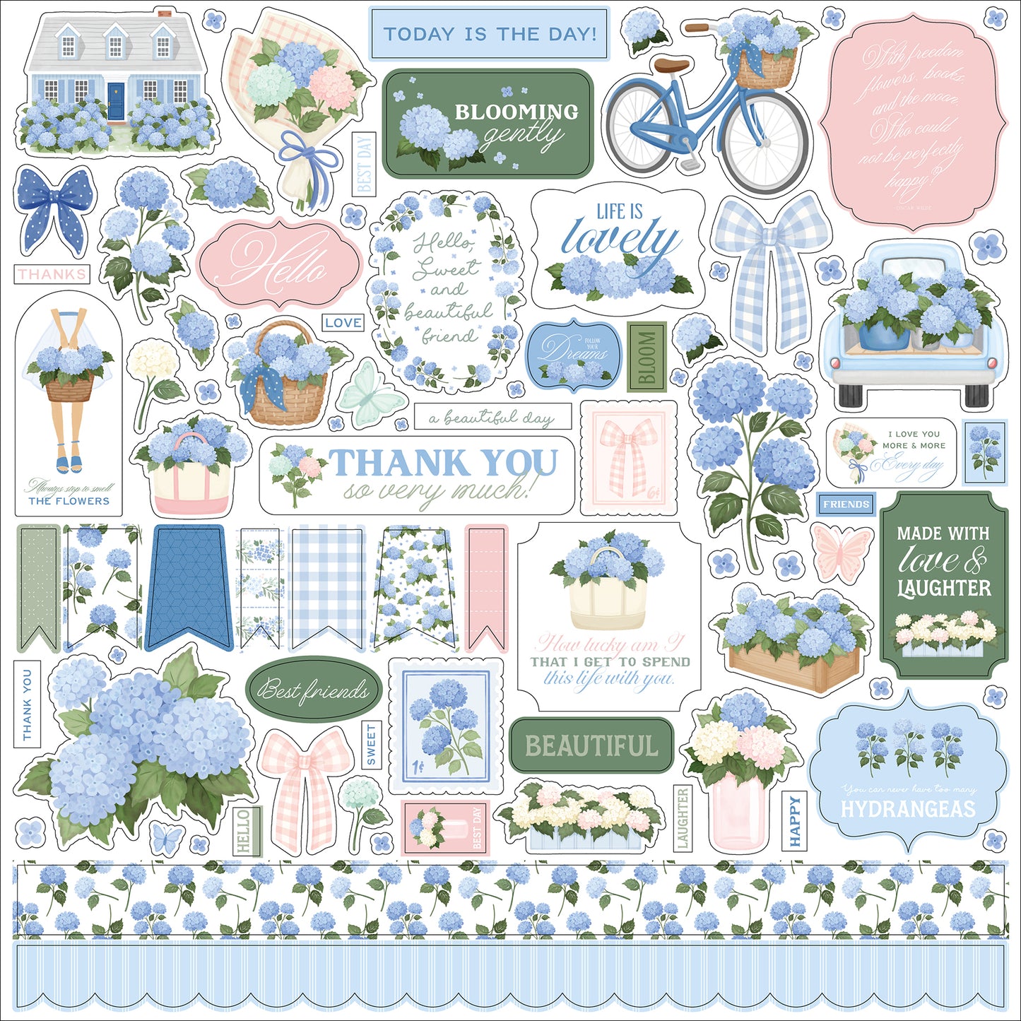 Carta Bella Paper - Flower Shoppe Collection - Cardstock Stickers - Elements
