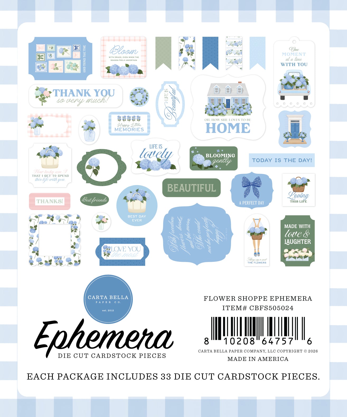 Carta Bella Paper - Flower Shoppe Collection - Ephemera