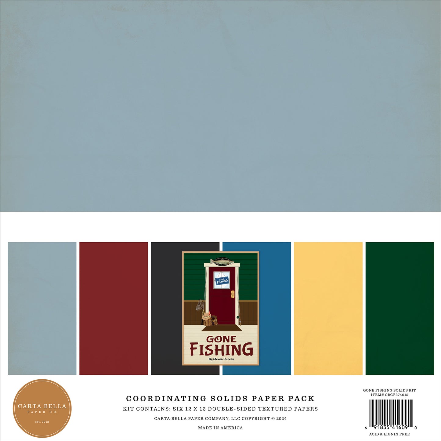 Carta Bella Gone Fishing Solids Pack